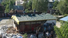 In Kiev region radicals wrecked a UOC church under construction (VIDEO)