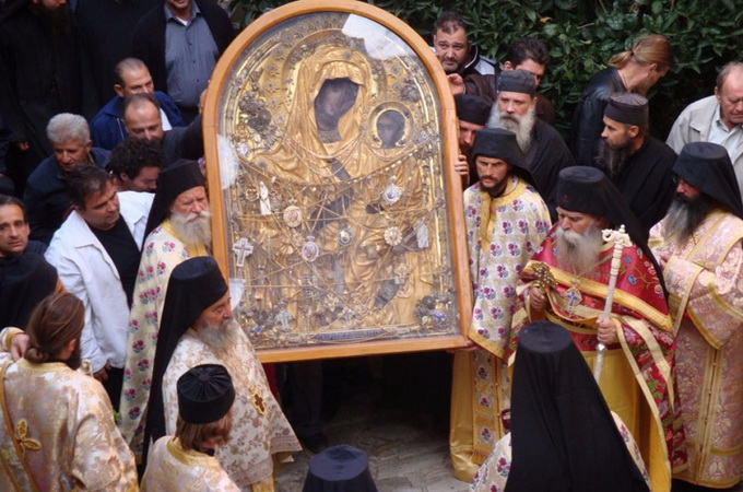 Miraculous healing of the mute in the Docheiariou monastery