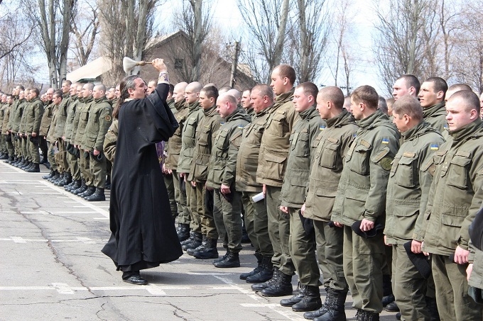 У День Нацгвардії України клірики УПЦ благословляли військових