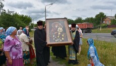 В Святогорской Лавре сняли фильм о проводах чудотворной иконы в Винницу (ВИДЕО)