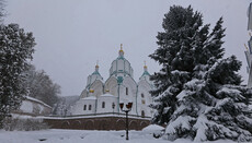 Святогорская лавра опубликовала фото занесенной снегом обители (ФОТО)