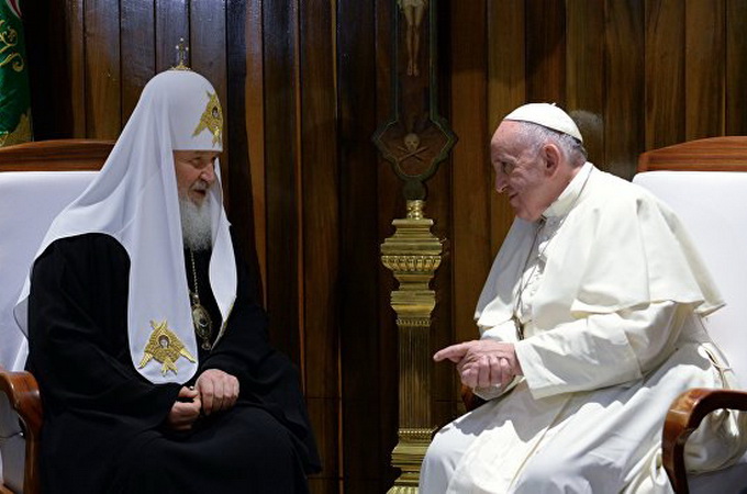В РПЦ розповіли, коли зустрінуться папа Франциск і Патріарх Кирил