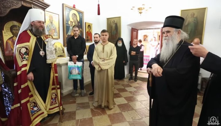 Metropolitan Anthony of Borispol and Brovary and Metropolitan Amfilohije of Montenegro and the Littoral