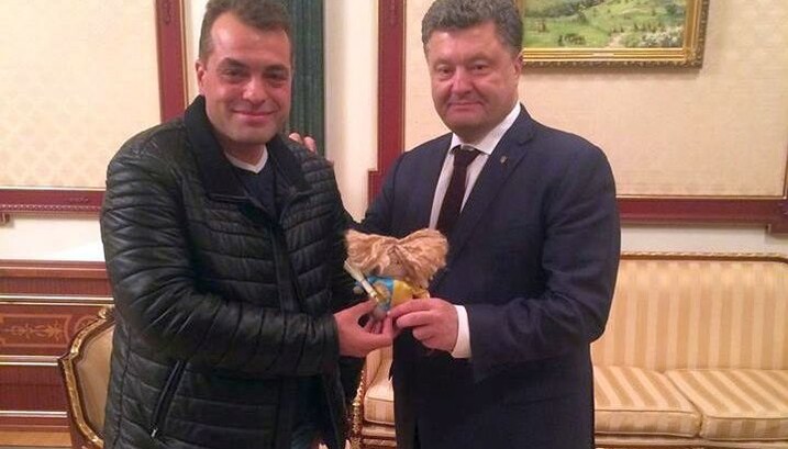 Yuriy Biriukov with the President of Ukraine