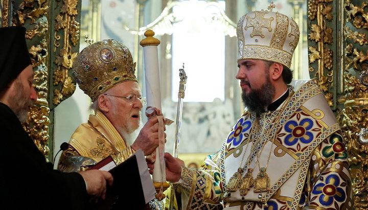 Константинопольский патриарх Варфоломей и «предстоятель» ПЦУ Епифаний Думенко