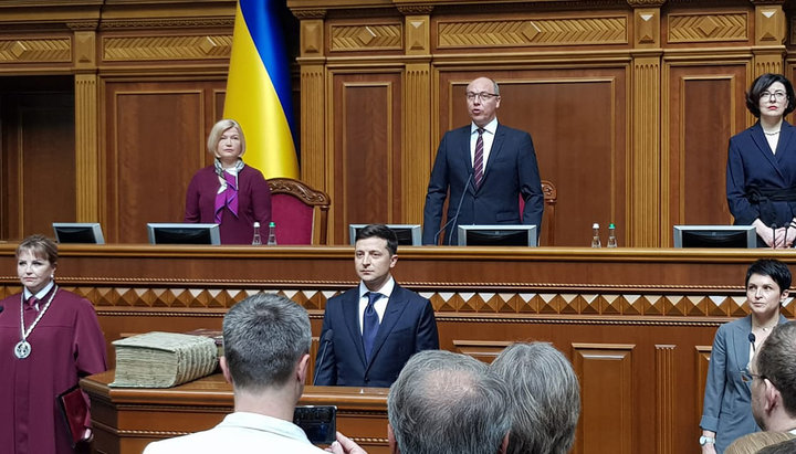 Президент Володимир Зеленський на інаугурації. Фото: Фейсбук Борислава Берези