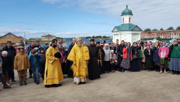 Богослужение в Спасо-Преображенском монастыре на Соловках. Фото: Херсонская епархия