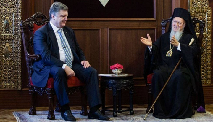 Petro Poroshenko and Patriarch Bartholomew. Photo: UNIAN