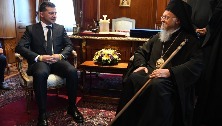 Vladimir Zelensky and Patriarch Bartholomew. Photo: Facebook