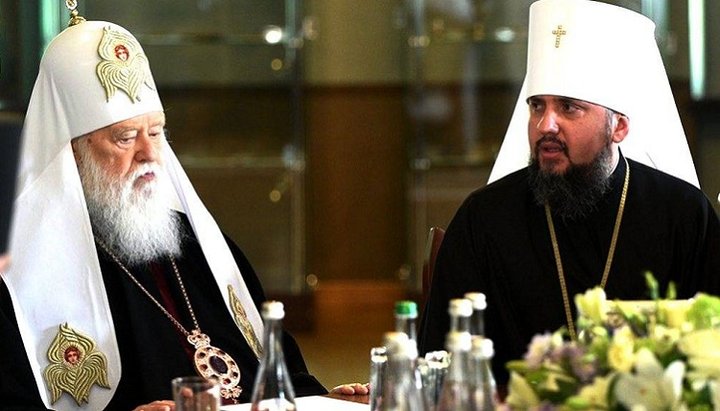 Head of the UOC-KP Filaret Denisenko and head of the OCU Epiphany Dumenko. Photo: 24tv.ua