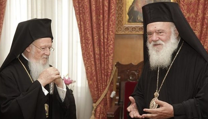 Patriarch Bartholomew and Archbishop Ieronymos. Photo: Vima Orthodoxias