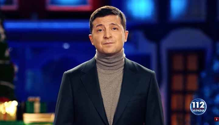 New Year's greetings from President of Ukraine Vladimir Zelensky. Photo: YouTube