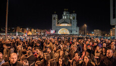 В поддержку крестоходцам Подгорицы привезли крест св. Василия Острожского