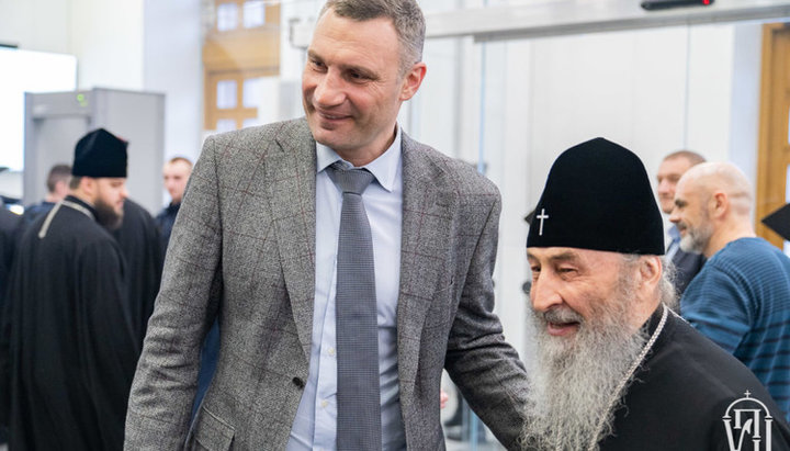 Metropolitan Onuphry and Vitaly Klitschko. Photo: UOC