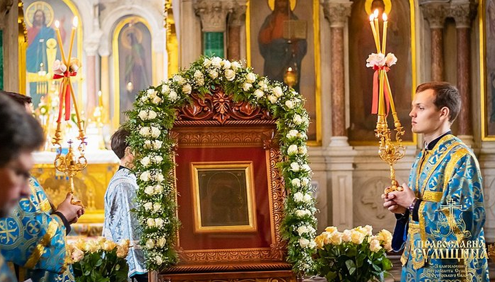 В Сумской епархии почтили Корсунскую-Шпилевскую икону Божией Матери. Фото: portal-pravoslavie.sumy.ua