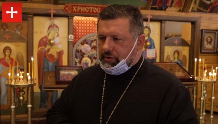 Archpriest Vyacheslav Yakovenko, head of the care sector for soldiers-internationalists and combatants at the UOC. Photo: a video screenshot from the 