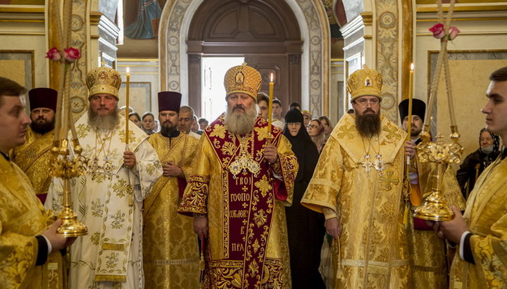 В Лавре совершили заупокойную литию по митрополиту Владимиру (Сабодану). Фото: lavra.ua