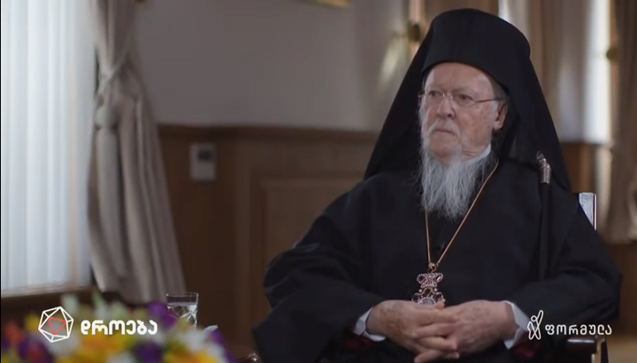 Patriarhul Constantinopolului Bartolomeu. Imagine: screenshot video Formula News/YouTube