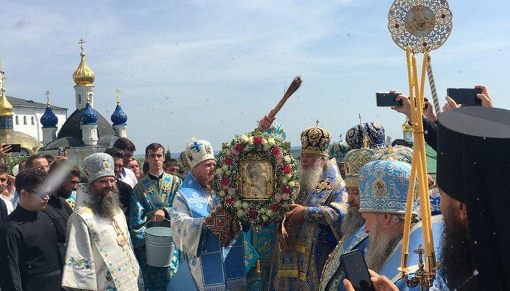 Празднования в честь Почаевской иконы Божией Матери в Почаевской лавре УПЦ 5 августа 2020 года. Фото: spzh.news