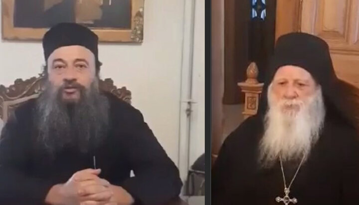 Abbot Gabriel and Abbot Alexy. Photo: screenshot facebook.com/yevstr