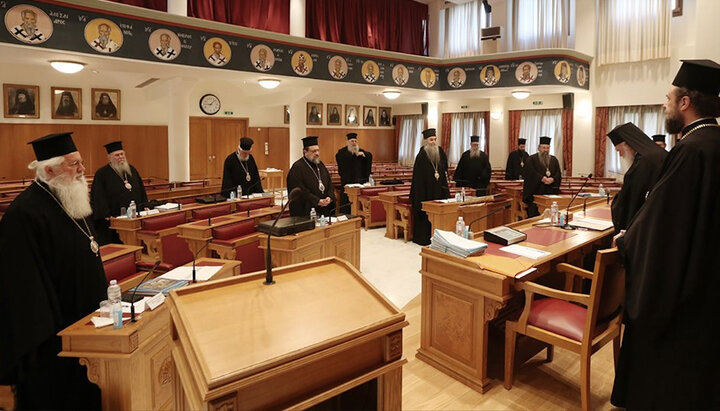 A meeting of the Synod of the Greek Orthodox Church. Photo: protothema.gr