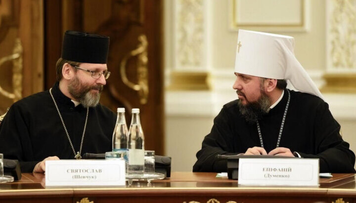 Глава УГКЦ Святослав Шевчук и глава ПЦУ Епифаний. Фото: synod.ugcc.ua