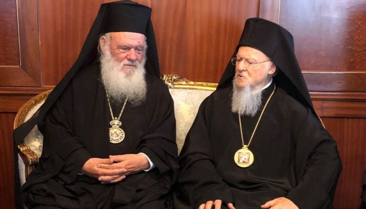 Патріарх Варфоломій та архієпископ Ієронім. Фото: facebook.com/ecumenicalpatriarchate