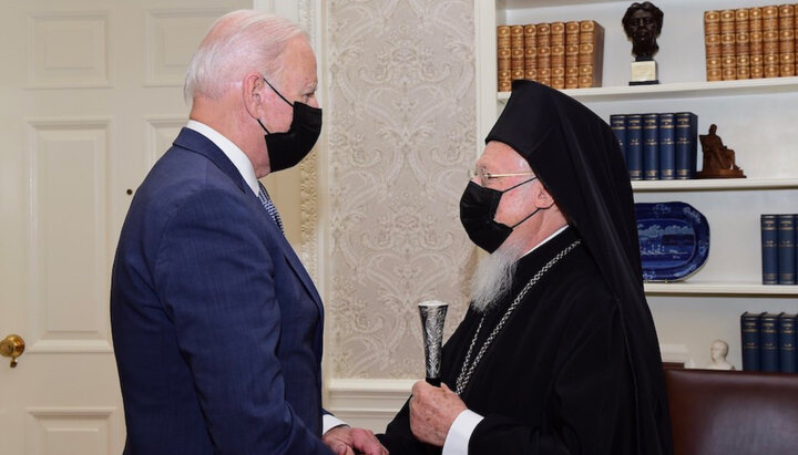 Joe Biden and Patriarch Bartholomew. Photo: orthodoxtimes.com