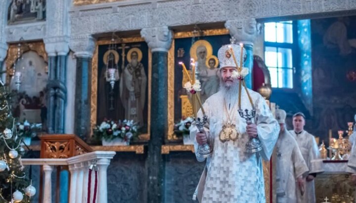 His Beatitude Metropolitan Onuphry congratulated the flock on Christmas Eve. Photo: news.church.ua