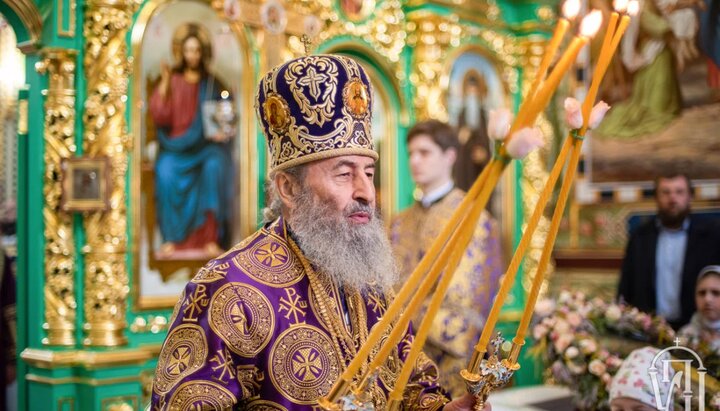 Блаженнейший Онуфрий возглавил литургию в Киево-Печерской лавре. Фото: news.church.ua