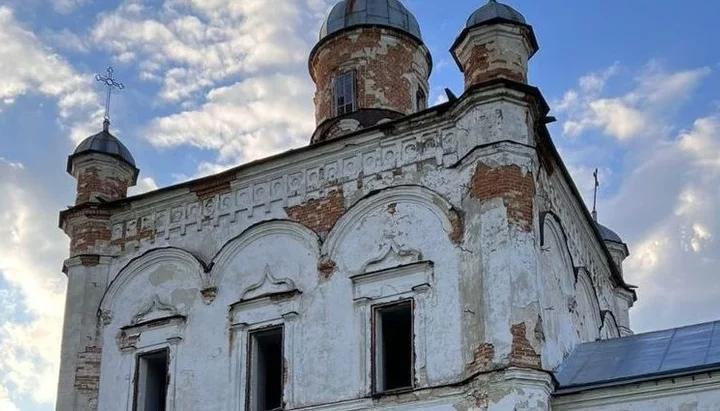 Пострадавший храм в Сумском районе. Фото: t.me/Zhyvytskyy