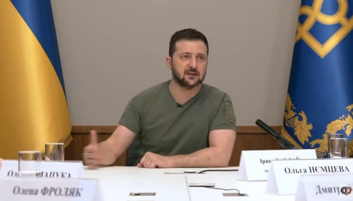 Volodymyr Zelenskyy. Photo: a screenshot from the Fakti ICTV YouTube channel