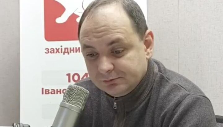 Ruslan Martsinkiv. Photo: a video screenshot of the “West Pole” radio station 