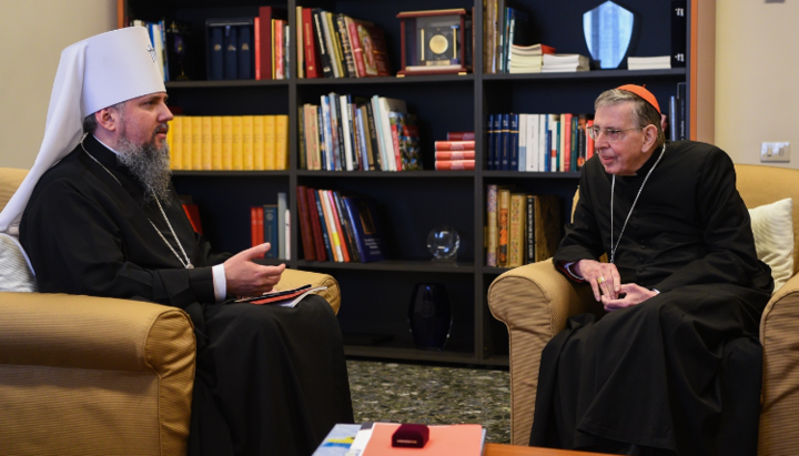 Epifaniy Dumenko and Cardinal Kurt Koch. Photo: pomisna.info