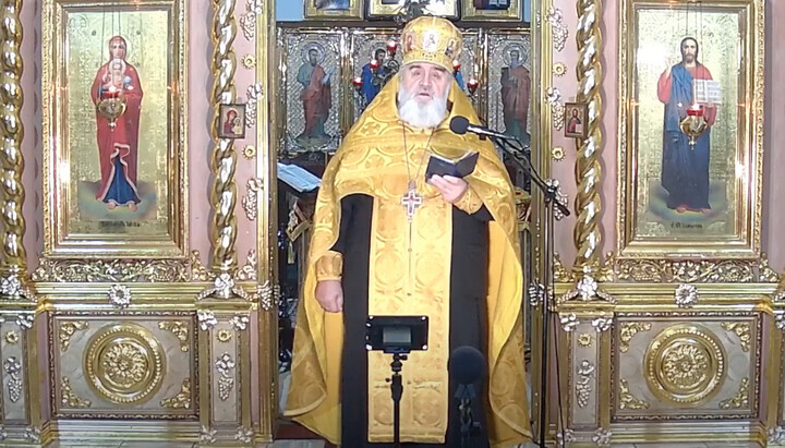 Archpriest Dimitry Sydor. Photo: Screenshot from YouTube of the Exaltation of the Cross Cathedral in Uzhhorod