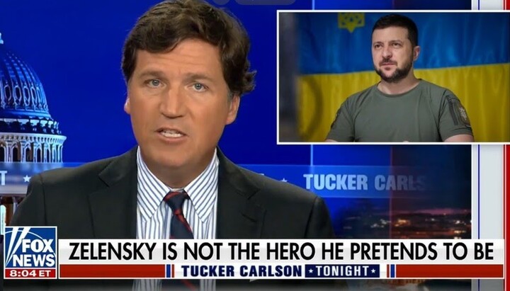 Prezentatorul TV american Tucker Carlson. Imagine: YouTube screenshot 