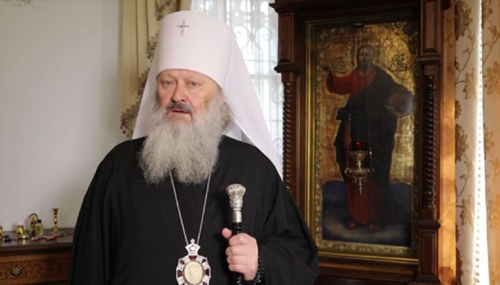 Metropolitan Pavel (Lebed) of Vyshgorod. Photo: a screenshot of the YouTube channel of the Kyiv-Pechersk Lavra