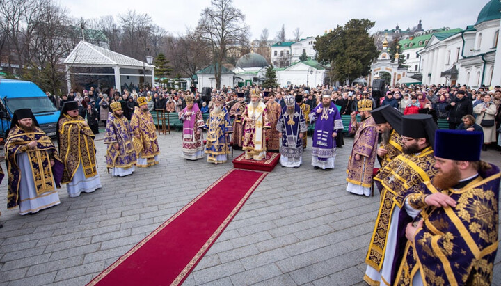 Литургия в Киево-Печерской лавре. 19 марта 2023 года. Фото: news.church.ua