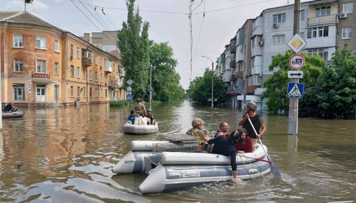 Повінь у Херсоні після руйнування Каховської ГЕС. Фото: pravda.com.ua