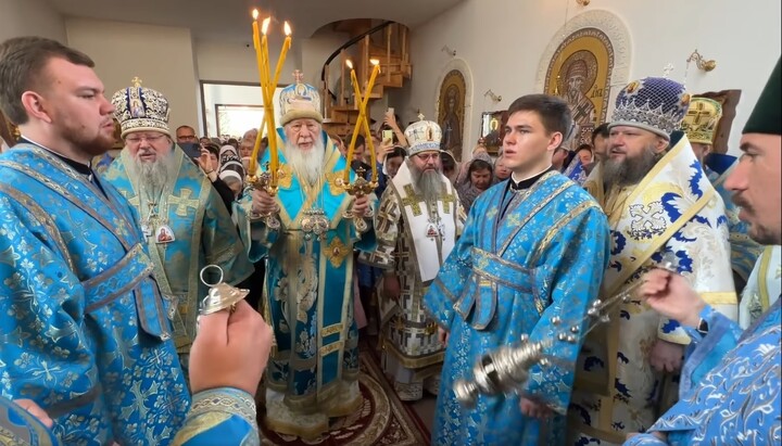 Литургия в новом монастыре УПЦ в Одесской области. Фото: скриншот видео пресс-службы Одесской епархии УПЦ