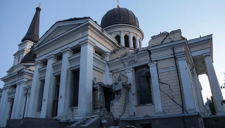 Catedrala Schimbarea la Față din Odesa, parțial distrusă. Imagine: 