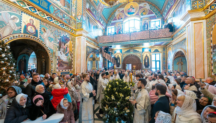 Рождественская литургия в храме прп. Агапита Печерского. Фото: УПЦ