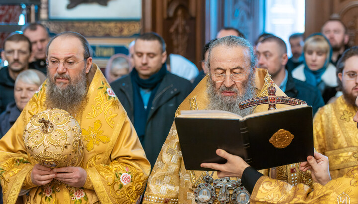 Блаженніший Митрополит Онуфрій у Києво-Печерській лаврі. Чин Торжества Православ'я. Фото: news.church.ua