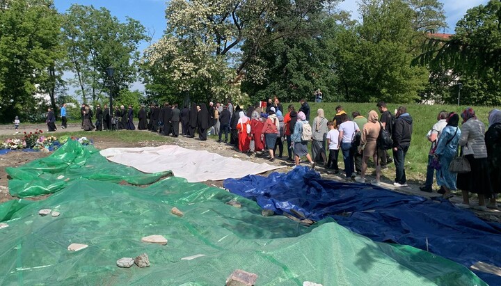 The demolition site of the Tithe Monastery. Photo: Tithe Monastery