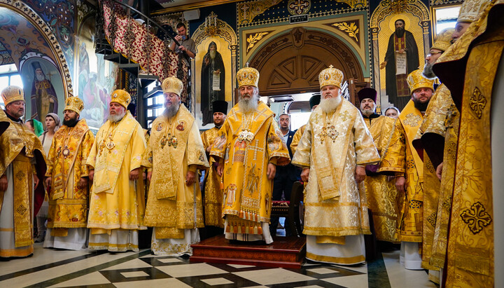 Божественная Литургия в храме преподобного Агапита Печерского. Фото: Киево-Печерская лавра