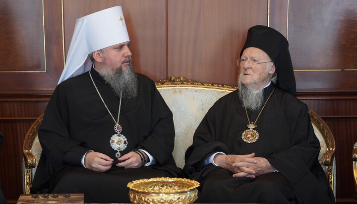 Epifaniy Dumenko and Patriarch Bartholomew. Photo: fosfanariou.gr