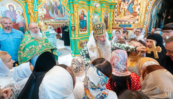 Блаженнейший Митрополит Онуфрий в Киево-Печерской лавре 27.08.2024 г. Фото: УПЦ