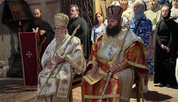 Archbishop Pimen and a hierarch of the Jerusalem Church. Photo: Rivne Diocese