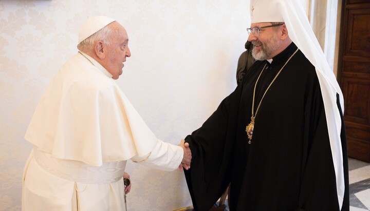 Pope Francis and Sviatoslav Shevchuk. Photo: ugcc.ua