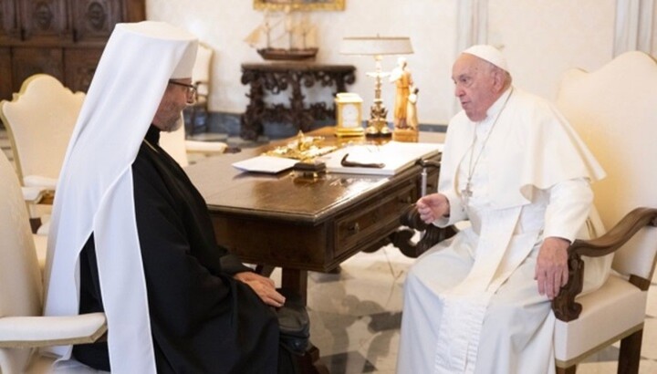 Pope Francis and the head of the UGCC, Sviatoslav Shevchuk. Photo: Ukrinform